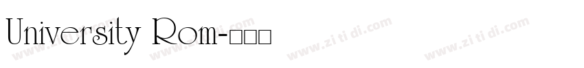 University Rom字体转换